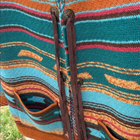 Wrangler Teal and Brown women Cardigan - Picture 6 of 7